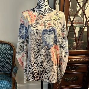 Chico’s tunic animal/floral print, NWOT